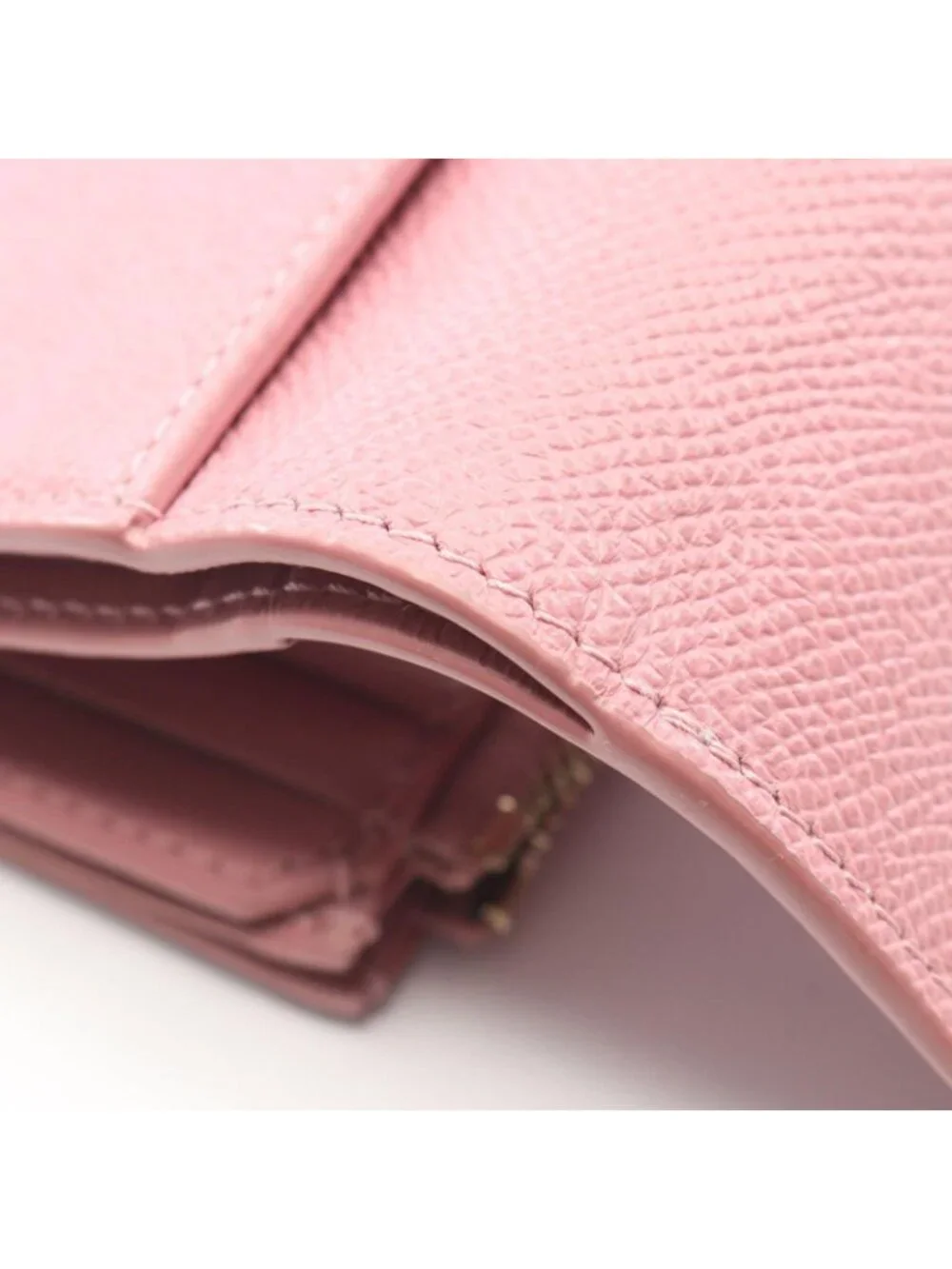 Dior Trifold Wallet Caro Smoki Pink Leather